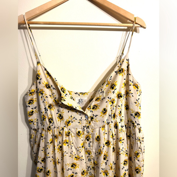Anthropologie dRA Los Angeles Floral, yellow Dress midi - Picture 6 of 10